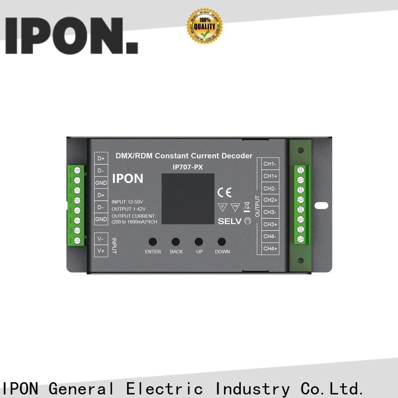 IPON LED dmx 4 channel rgb led controller supplier for Lighting control