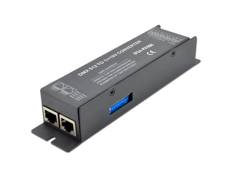 24VDC 20mA*4ch DMX to 0-10V Analog Signal Converter