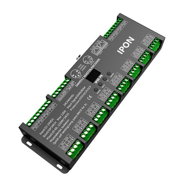 1440~2880W 5A24ch CV DMX Decoder IP2405-PX-OLED