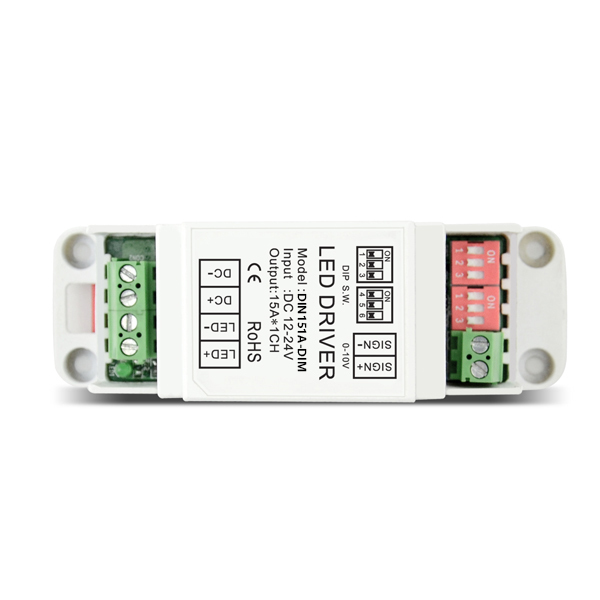 product-IPON LED-12-24VDC 15A1ch CV 0-10V Dimmer DIN151A-DIM-img