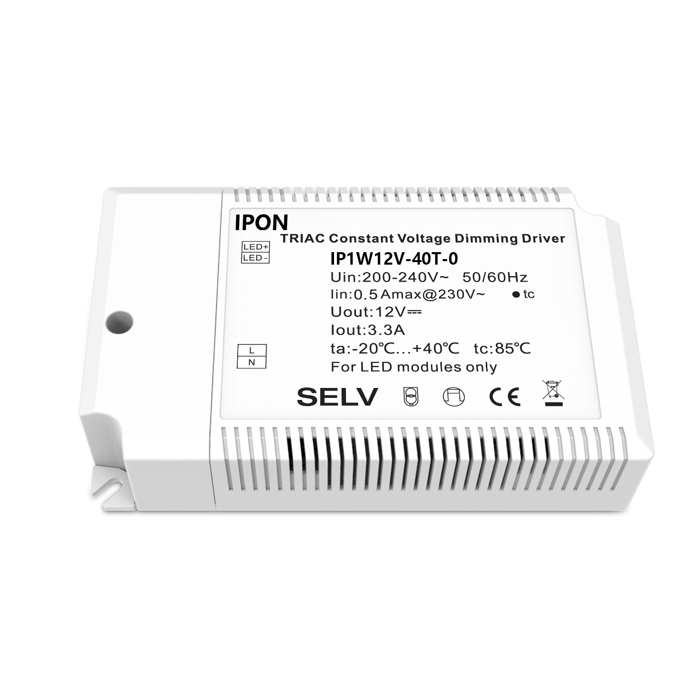 40W 12VDC 3.3A1ch CV Driver IP1W12V-40T-0